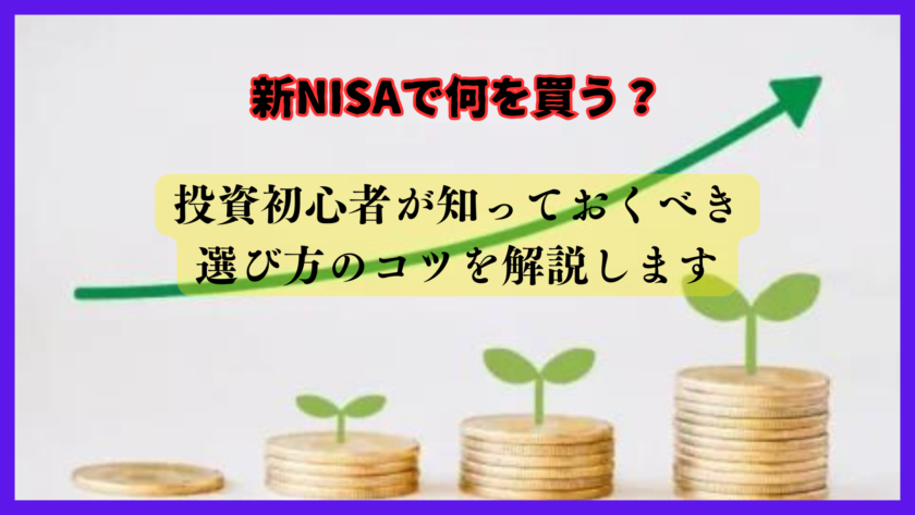 新NISAで何を買う？投資初心者が知っておくべき選び方のコツを解説します
